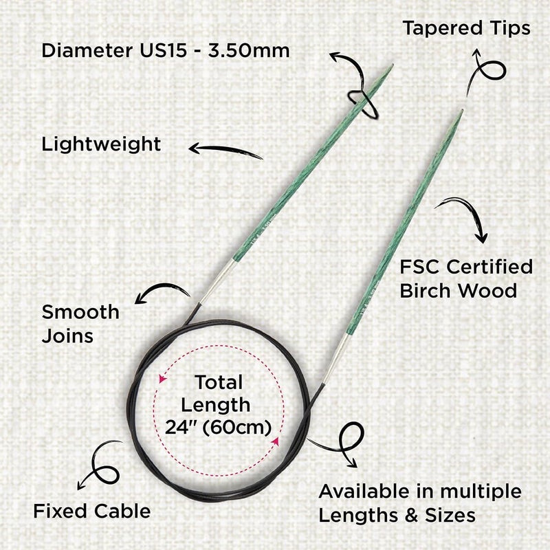 Knit Pro Dreamz Fixed Circular Needles 24" (60cm) | US Size 4 (3.5mm) - Image 3